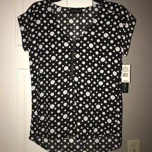NWT Black and White Blouse